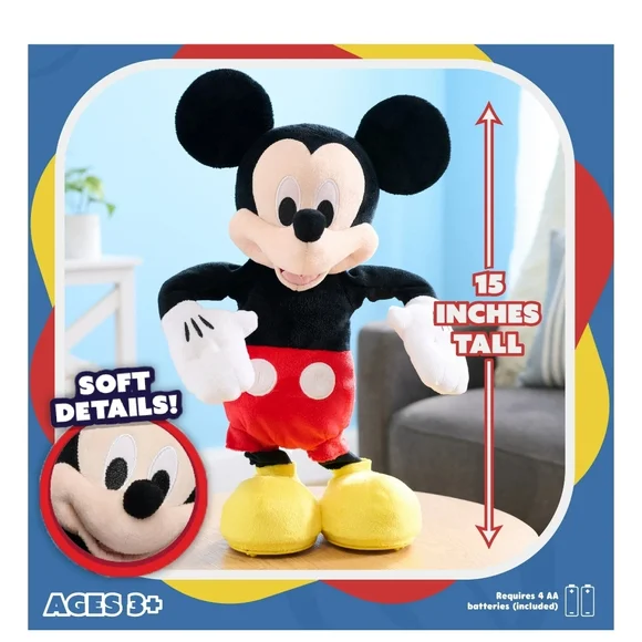 Disney Mickey Mouse Singing Plush Toy - Red, Black, Yellow - Picture 9 of 9